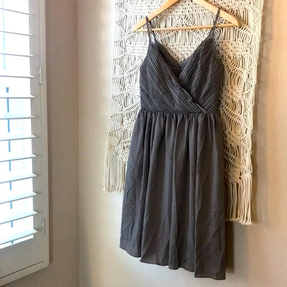 Banana Republic sz 0P spaghetti strap dress in a dark army green color - Picture 1 of 7